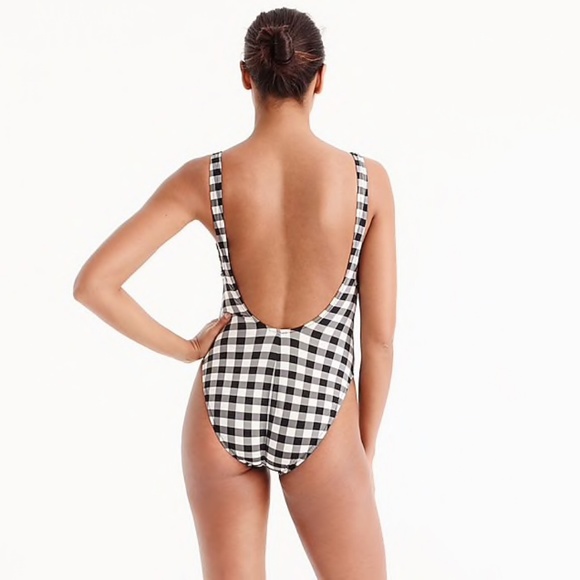 NWT J. Crew Oversized Gingham One Piece Swimsuit 4 - Picture 3 of 6